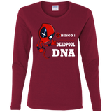 T-Shirts Cardinal / S Bingo Deadpool Women's Long Sleeve T-Shirt