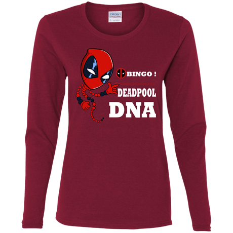 T-Shirts Cardinal / S Bingo Deadpool Women's Long Sleeve T-Shirt