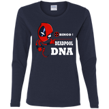 T-Shirts Navy / S Bingo Deadpool Women's Long Sleeve T-Shirt