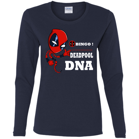 T-Shirts Navy / S Bingo Deadpool Women's Long Sleeve T-Shirt