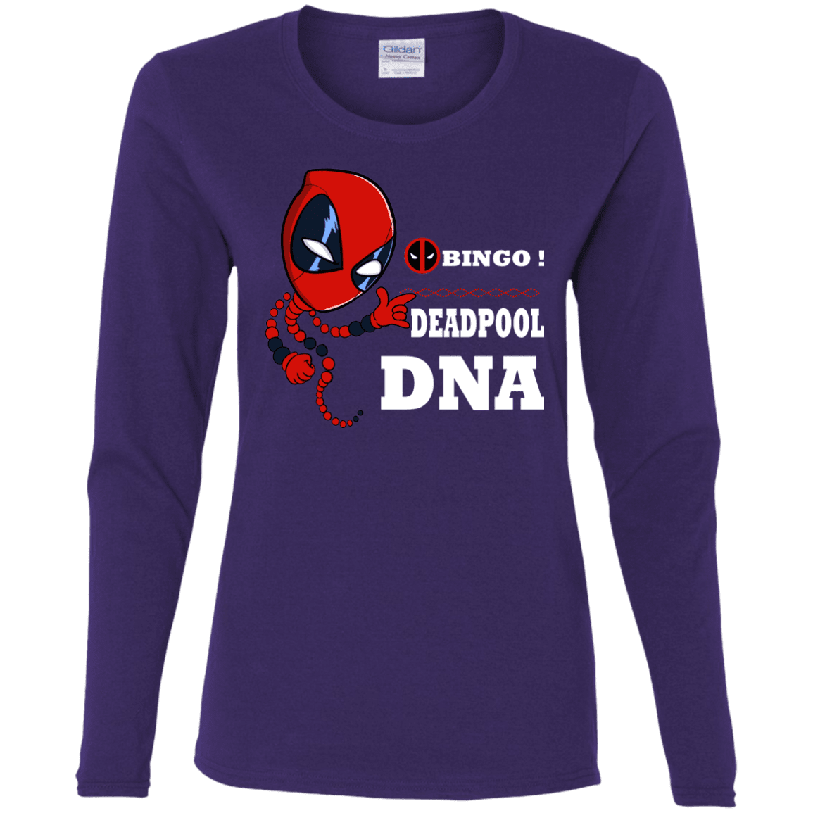 T-Shirts Purple / S Bingo Deadpool Women's Long Sleeve T-Shirt