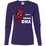 T-Shirts Purple / S Bingo Deadpool Women's Long Sleeve T-Shirt