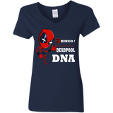 T-Shirts Navy / S Bingo Deadpool Women's V-Neck T-Shirt