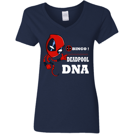 T-Shirts Navy / S Bingo Deadpool Women's V-Neck T-Shirt