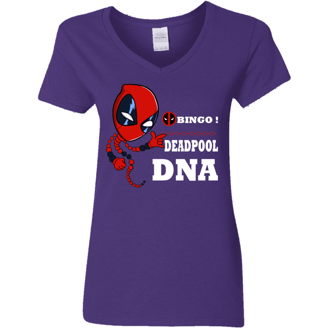 T-Shirts Purple / S Bingo Deadpool Women's V-Neck T-Shirt