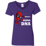 T-Shirts Purple / S Bingo Deadpool Women's V-Neck T-Shirt