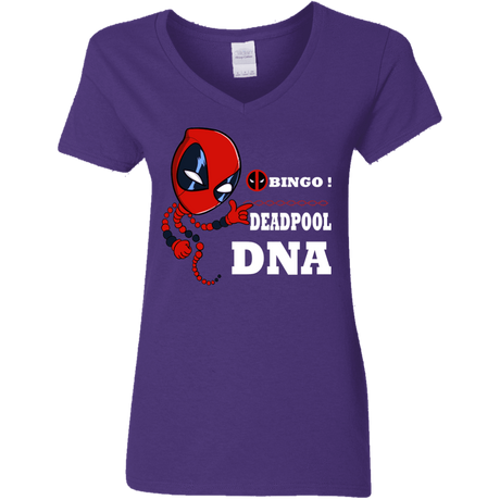 T-Shirts Purple / S Bingo Deadpool Women's V-Neck T-Shirt