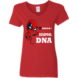 T-Shirts Red / S Bingo Deadpool Women's V-Neck T-Shirt