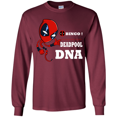T-Shirts Maroon / YS Bingo Deadpool Youth Long Sleeve T-Shirt