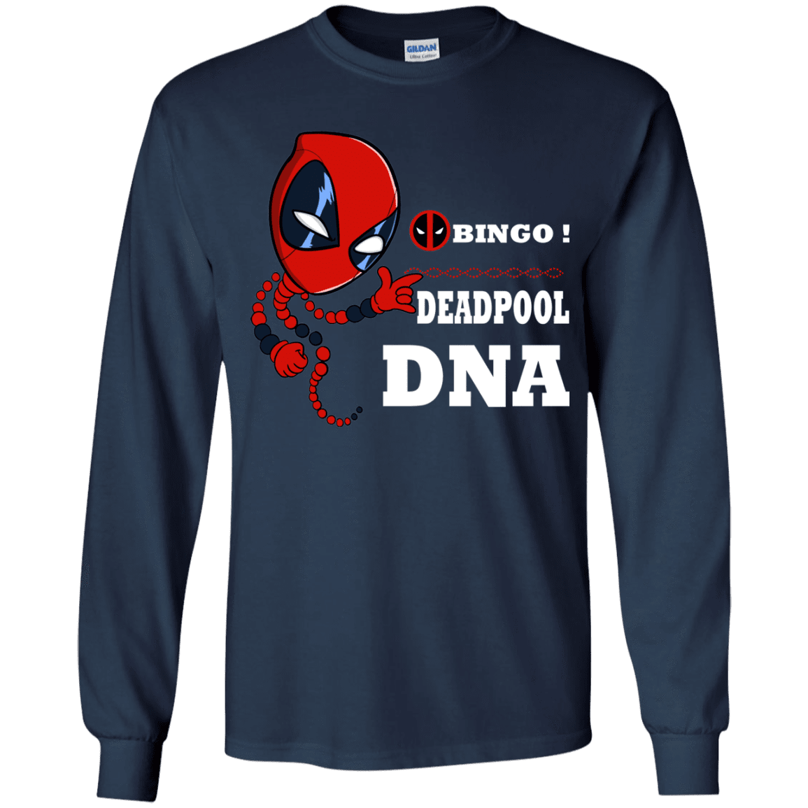 T-Shirts Navy / YS Bingo Deadpool Youth Long Sleeve T-Shirt