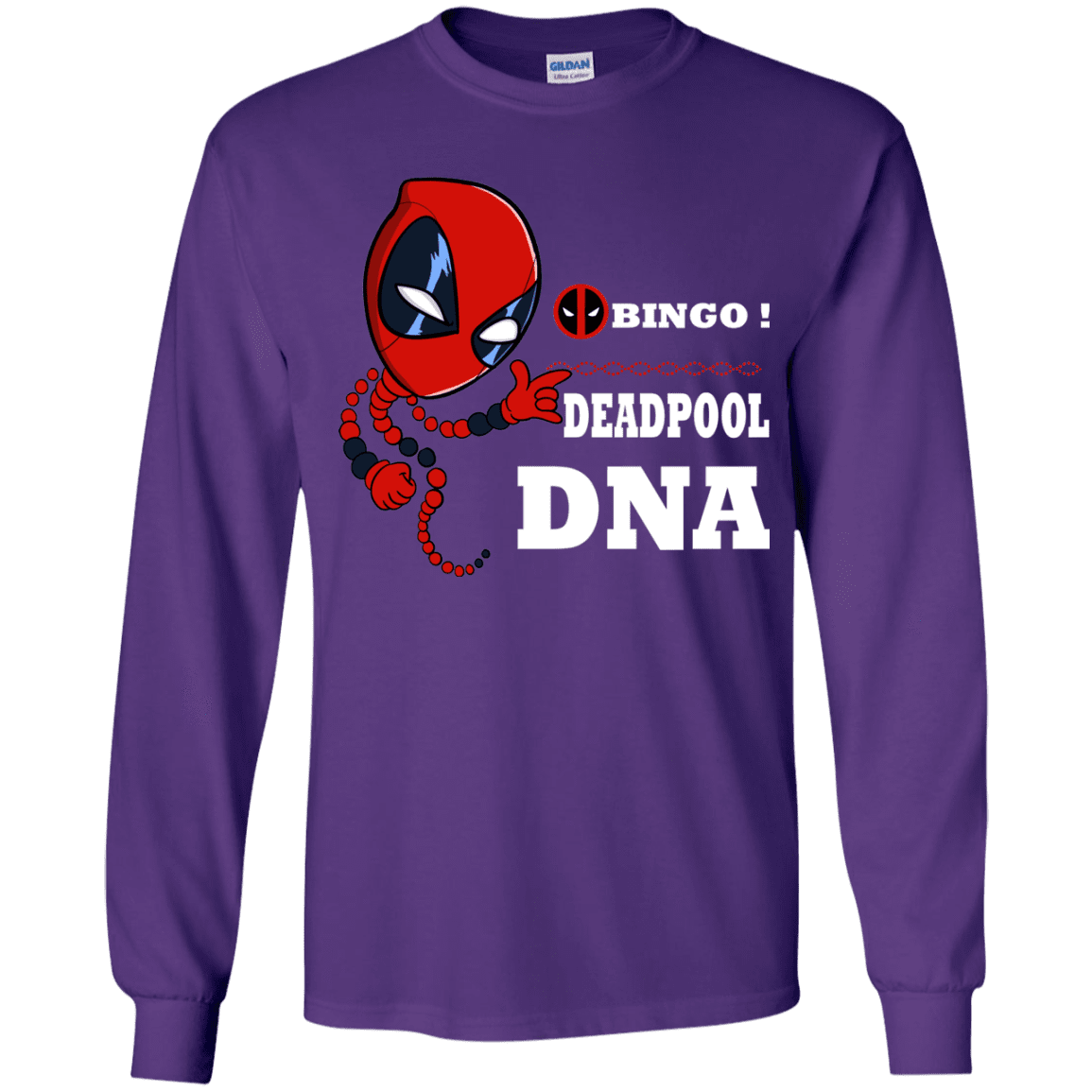 T-Shirts Purple / YS Bingo Deadpool Youth Long Sleeve T-Shirt