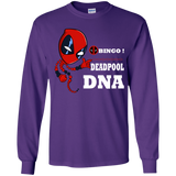 T-Shirts Purple / YS Bingo Deadpool Youth Long Sleeve T-Shirt