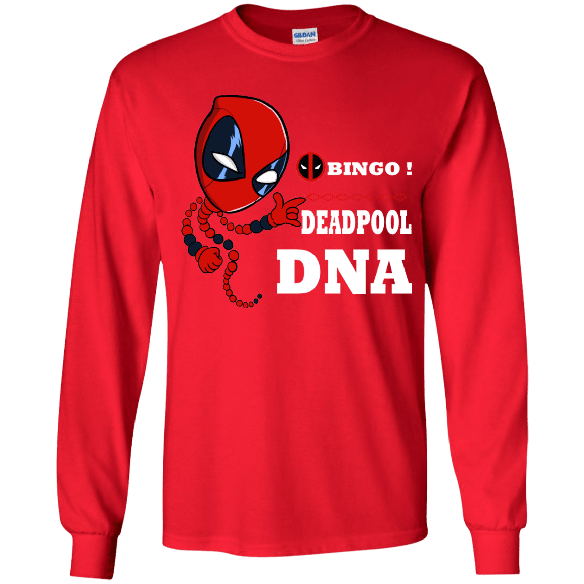 T-Shirts Red / YS Bingo Deadpool Youth Long Sleeve T-Shirt