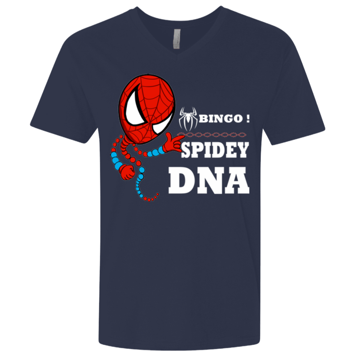 T-Shirts Midnight Navy / X-Small Bingo Spidey Men's Premium V-Neck