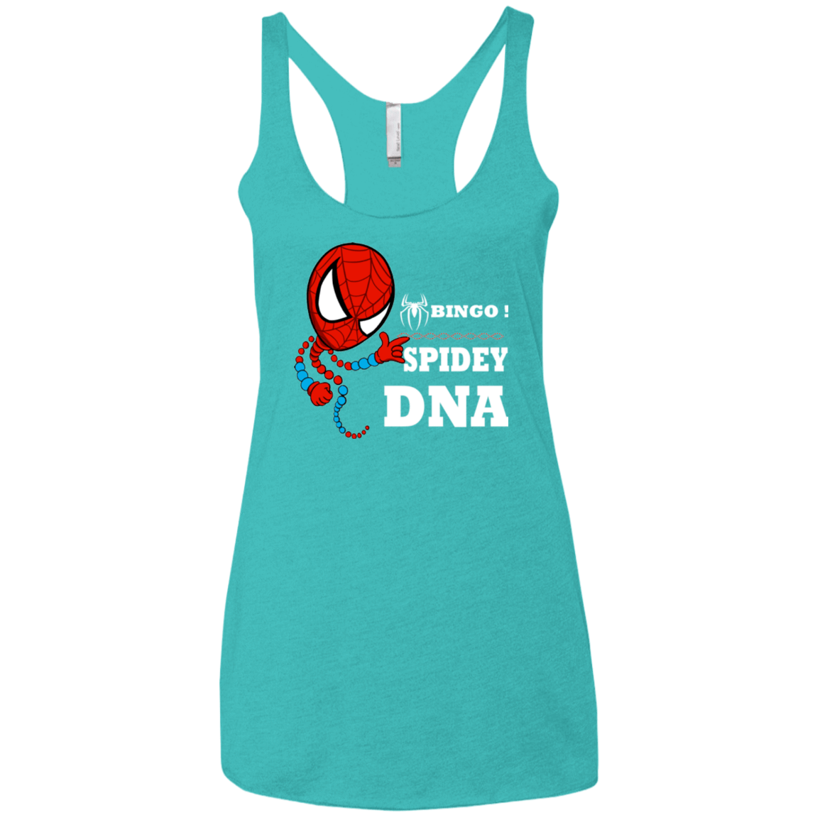 T-Shirts Tahiti Blue / X-Small Bingo Spidey Women's Triblend Racerback Tank