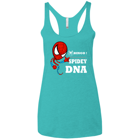 T-Shirts Tahiti Blue / X-Small Bingo Spidey Women's Triblend Racerback Tank