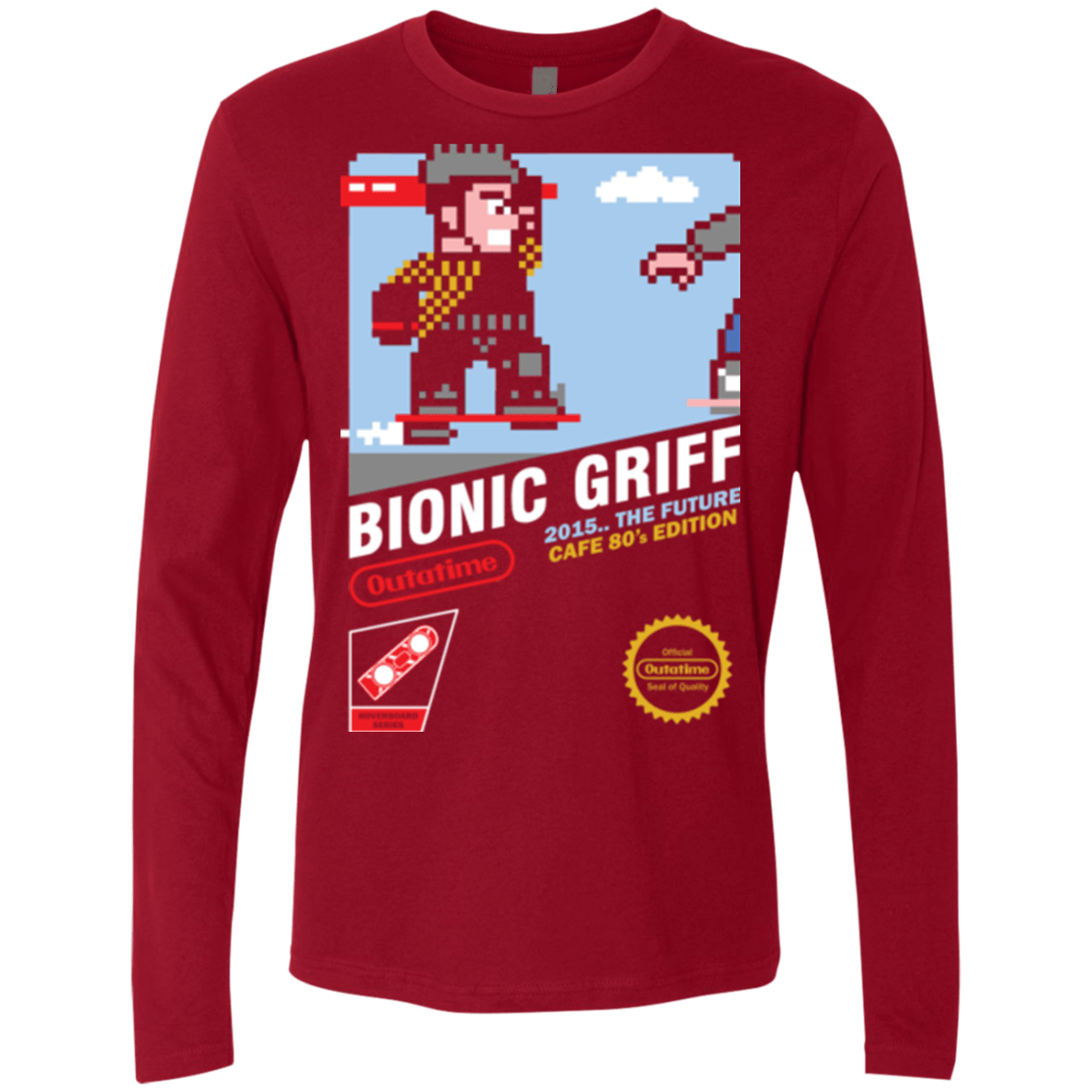 T-Shirts Cardinal / Small Bionic Griff Men's Premium Long Sleeve