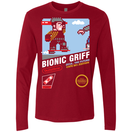 T-Shirts Cardinal / Small Bionic Griff Men's Premium Long Sleeve