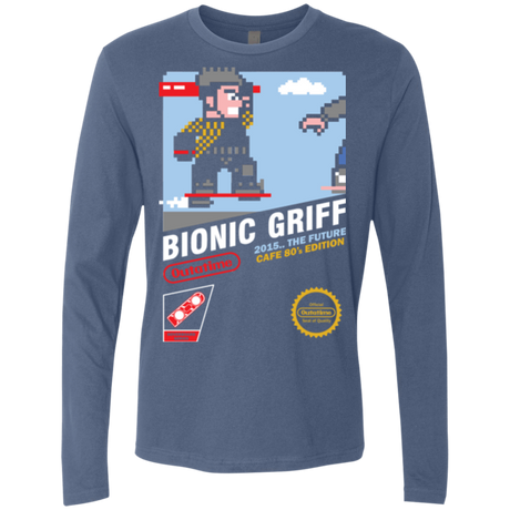 T-Shirts Indigo / Small Bionic Griff Men's Premium Long Sleeve