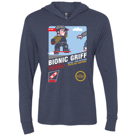 T-Shirts Vintage Navy / X-Small Bionic Griff Triblend Long Sleeve Hoodie Tee