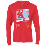 T-Shirts Vintage Red / X-Small Bionic Griff Triblend Long Sleeve Hoodie Tee