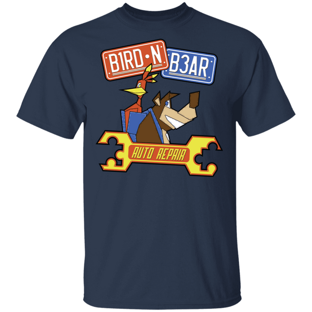 T-Shirts Navy / S Bird N Bear Auto Repair T-Shirt