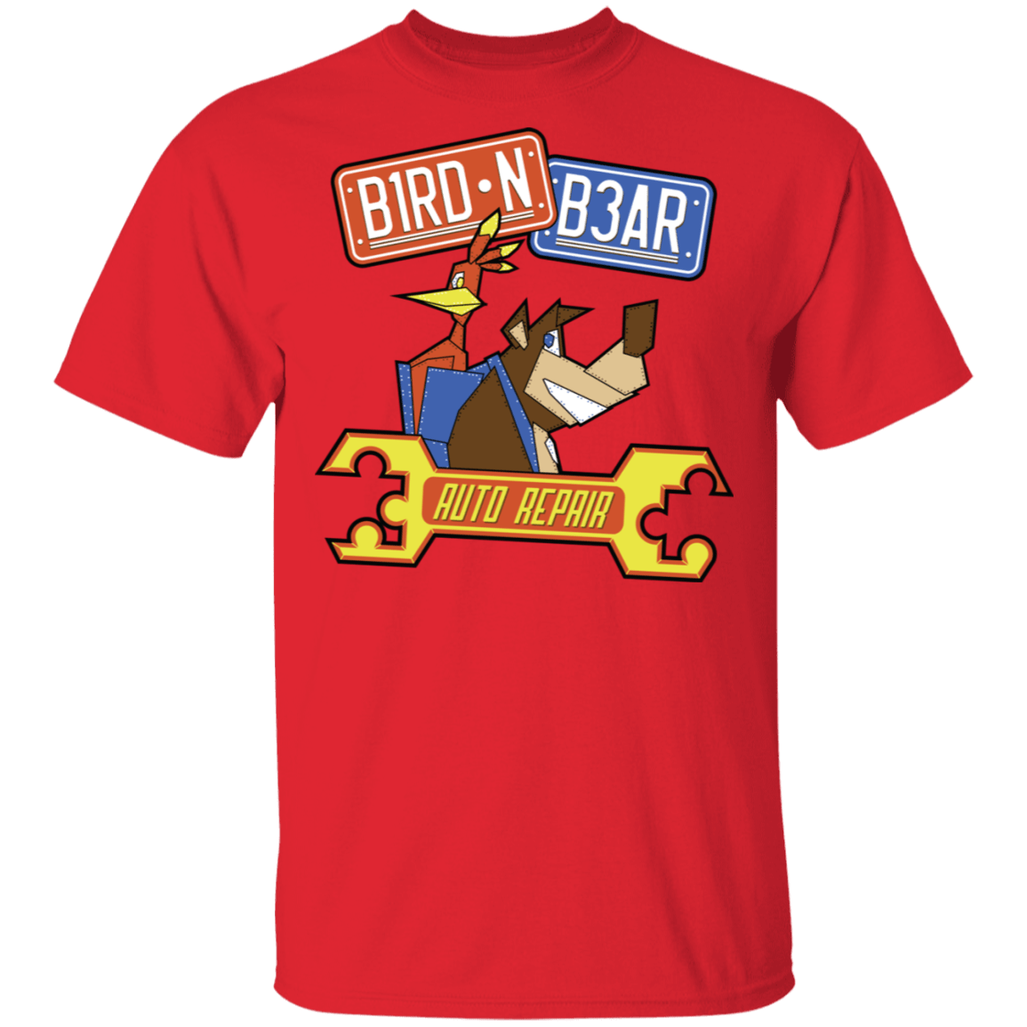 T-Shirts Red / S Bird N Bear Auto Repair T-Shirt