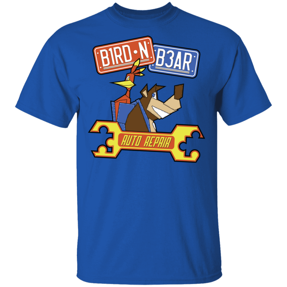 T-Shirts Royal / S Bird N Bear Auto Repair T-Shirt