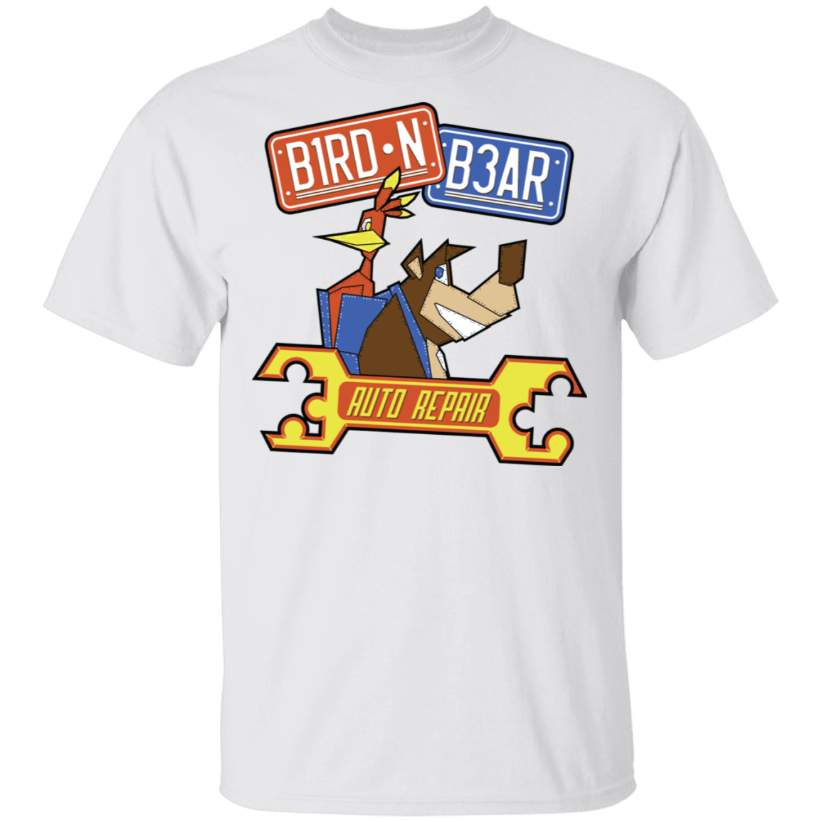 T-Shirts White / S Bird N Bear Auto Repair T-Shirt