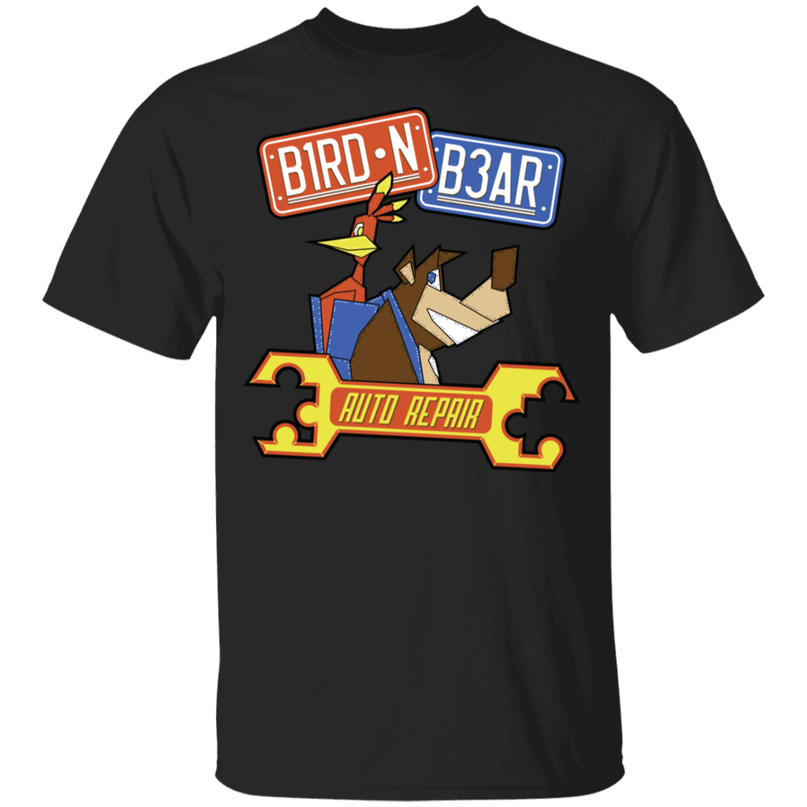 T-Shirts Black / YXS Bird N Bear Auto Repair Youth T-Shirt