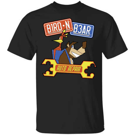 T-Shirts Black / YXS Bird N Bear Auto Repair Youth T-Shirt