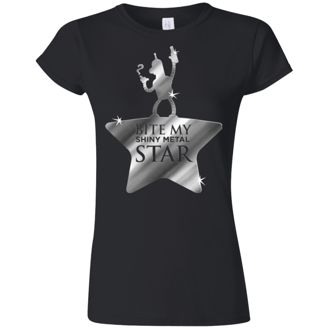 T-Shirts Black / S Bite my Shiny Metal Star Junior Slimmer-Fit T-Shirt