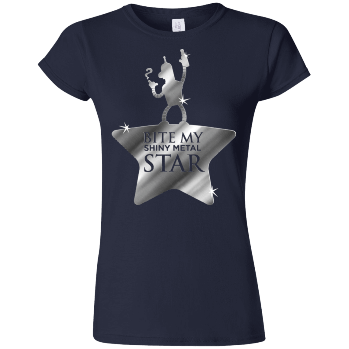 T-Shirts Navy / S Bite my Shiny Metal Star Junior Slimmer-Fit T-Shirt