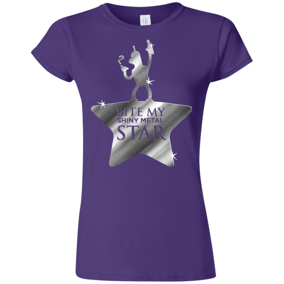 T-Shirts Purple / S Bite my Shiny Metal Star Junior Slimmer-Fit T-Shirt