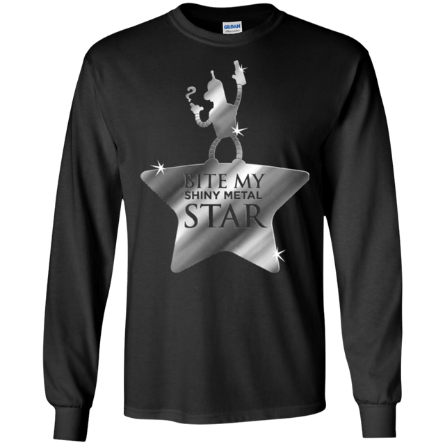 T-Shirts Black / S Bite my Shiny Metal Star Men's Long Sleeve T-Shirt