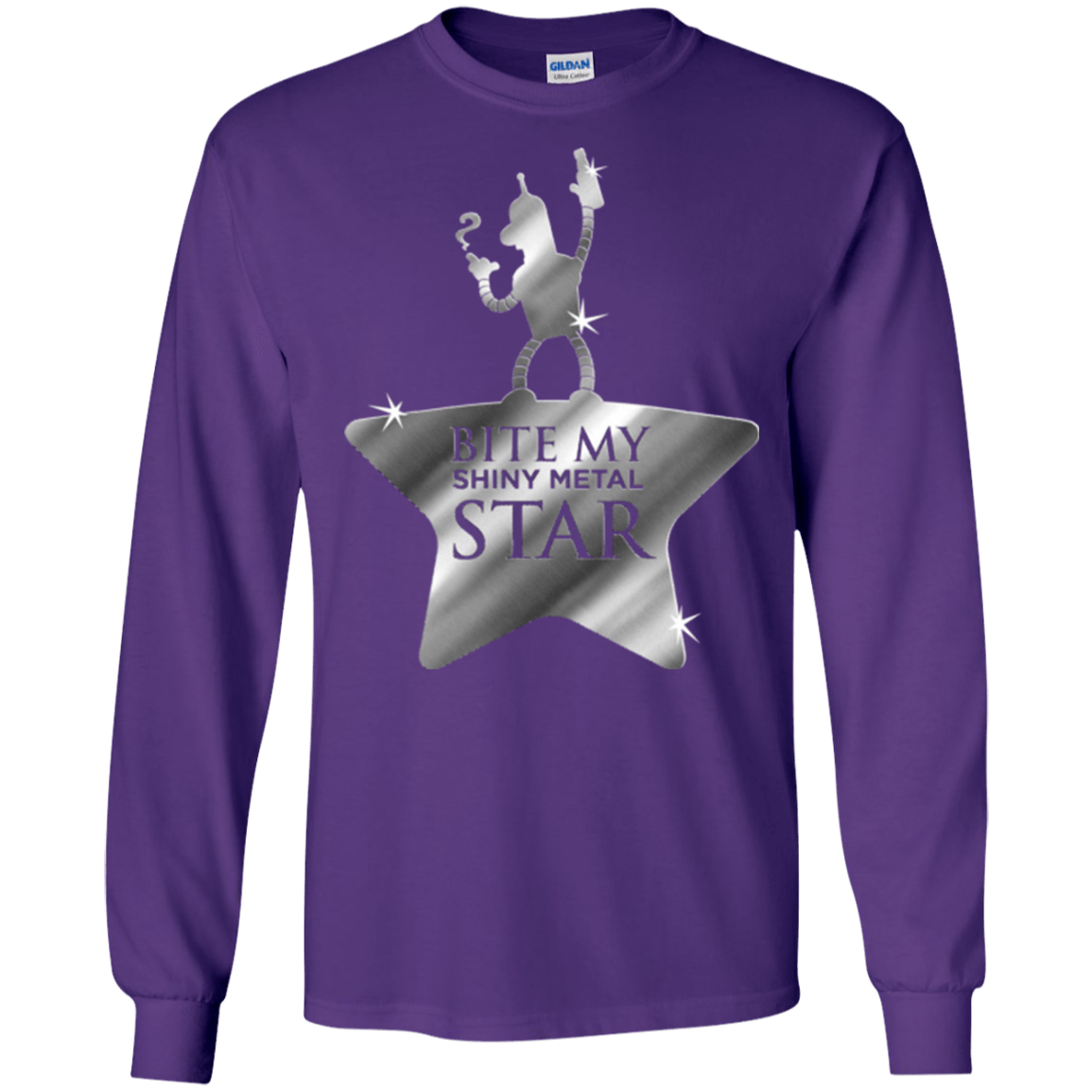 T-Shirts Purple / S Bite my Shiny Metal Star Men's Long Sleeve T-Shirt