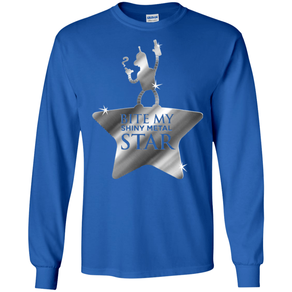 T-Shirts Royal / S Bite my Shiny Metal Star Men's Long Sleeve T-Shirt