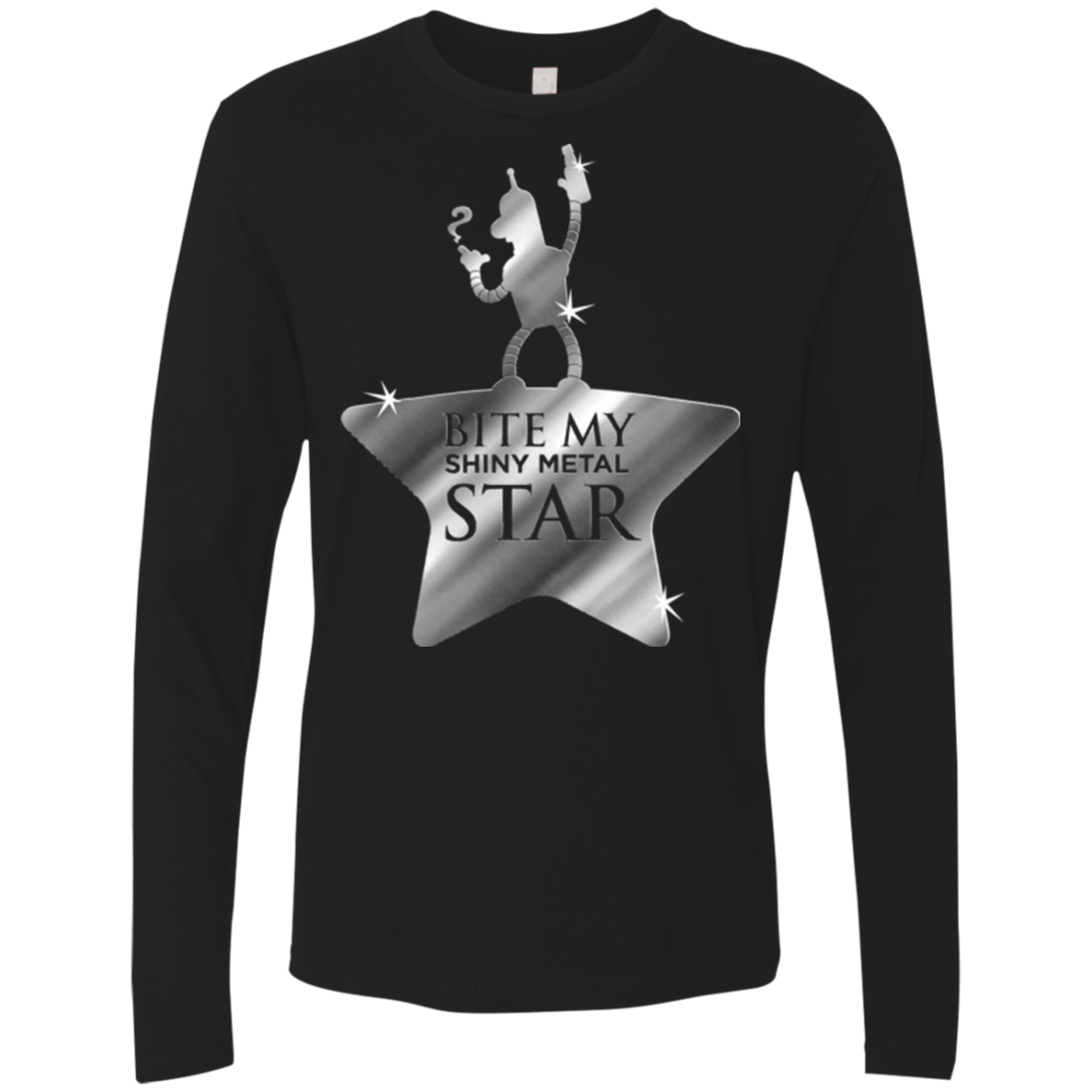 T-Shirts Black / S Bite my Shiny Metal Star Men's Premium Long Sleeve