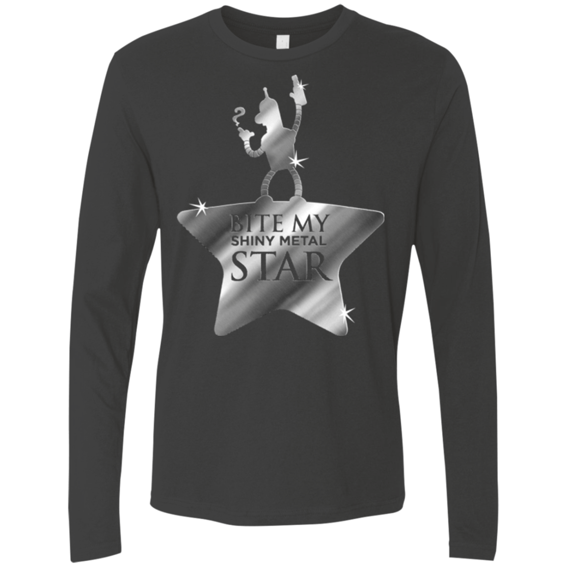 T-Shirts Heavy Metal / S Bite my Shiny Metal Star Men's Premium Long Sleeve