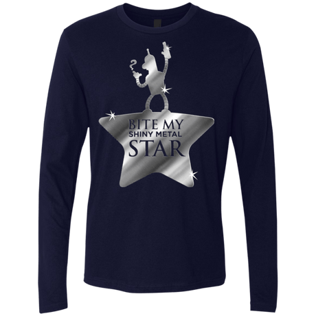 T-Shirts Midnight Navy / S Bite my Shiny Metal Star Men's Premium Long Sleeve
