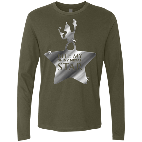T-Shirts Military Green / S Bite my Shiny Metal Star Men's Premium Long Sleeve
