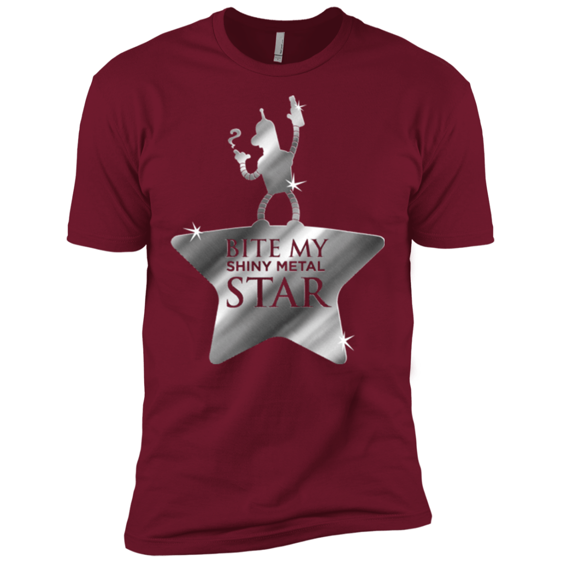 T-Shirts Cardinal / X-Small Bite my Shiny Metal Star Men's Premium T-Shirt