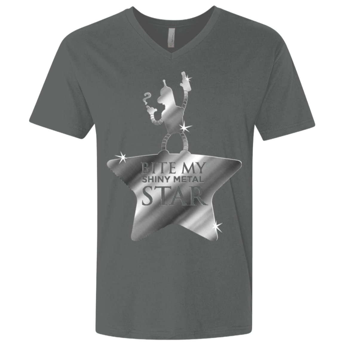 T-Shirts Heavy Metal / X-Small Bite my Shiny Metal Star Men's Premium V-Neck