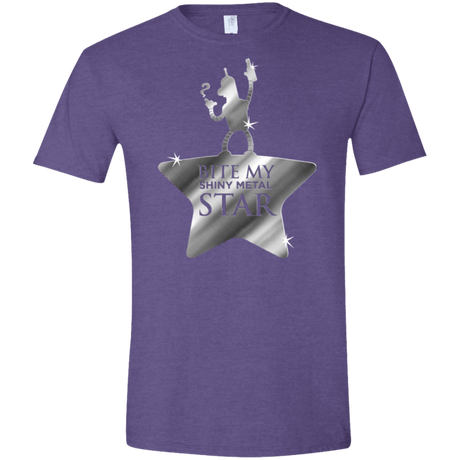 T-Shirts Heather Purple / S Bite my Shiny Metal Star Men's Semi-Fitted Softstyle