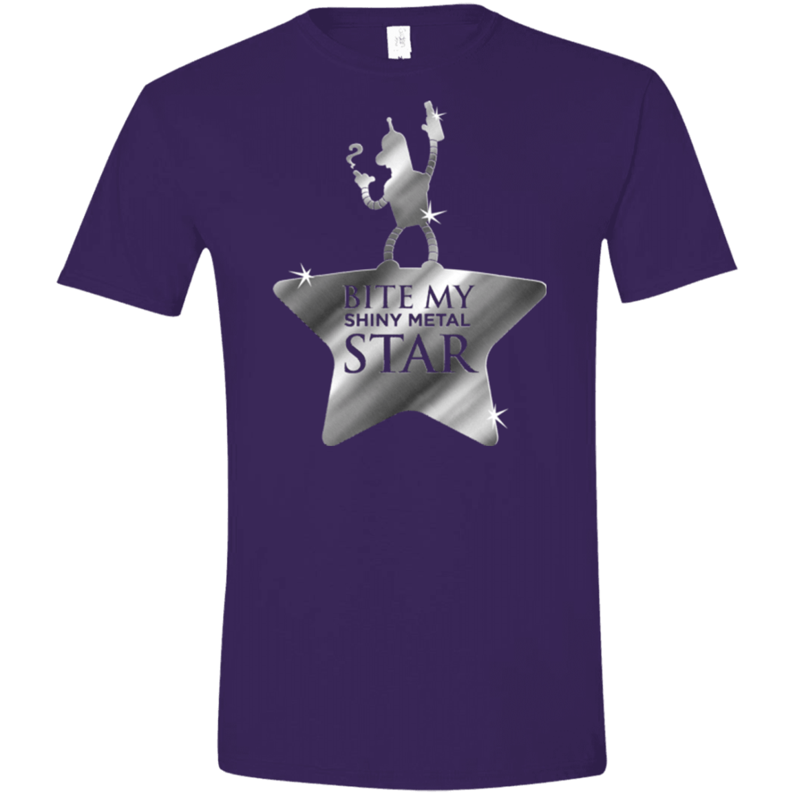 T-Shirts Purple / S Bite my Shiny Metal Star Men's Semi-Fitted Softstyle