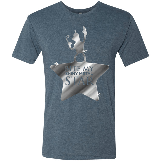T-Shirts Indigo / S Bite my Shiny Metal Star Men's Triblend T-Shirt