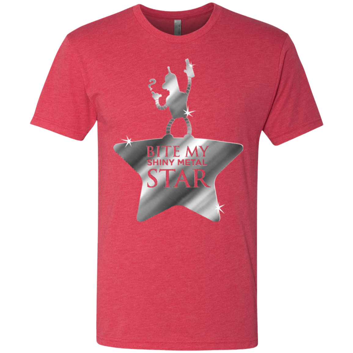 T-Shirts Vintage Red / S Bite my Shiny Metal Star Men's Triblend T-Shirt