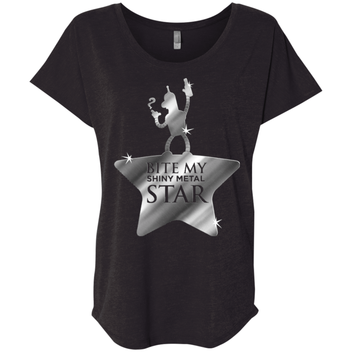 T-Shirts Vintage Black / X-Small Bite my Shiny Metal Star Triblend Dolman Sleeve