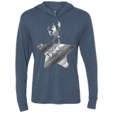 T-Shirts Indigo / X-Small Bite my Shiny Metal Star Triblend Long Sleeve Hoodie Tee