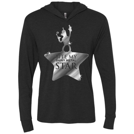 T-Shirts Vintage Black / X-Small Bite my Shiny Metal Star Triblend Long Sleeve Hoodie Tee